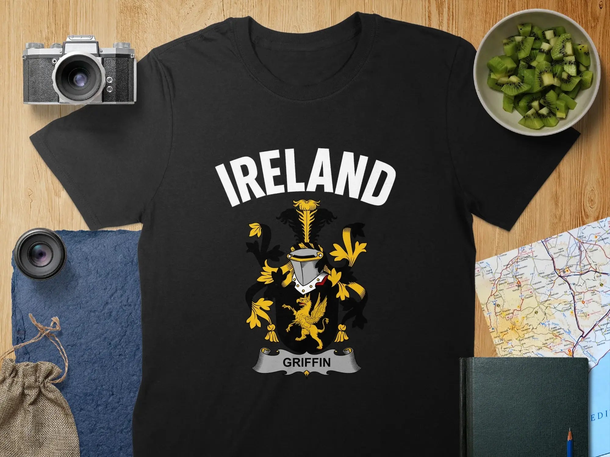 Ireland Griffin Family Crest Design T-shirt