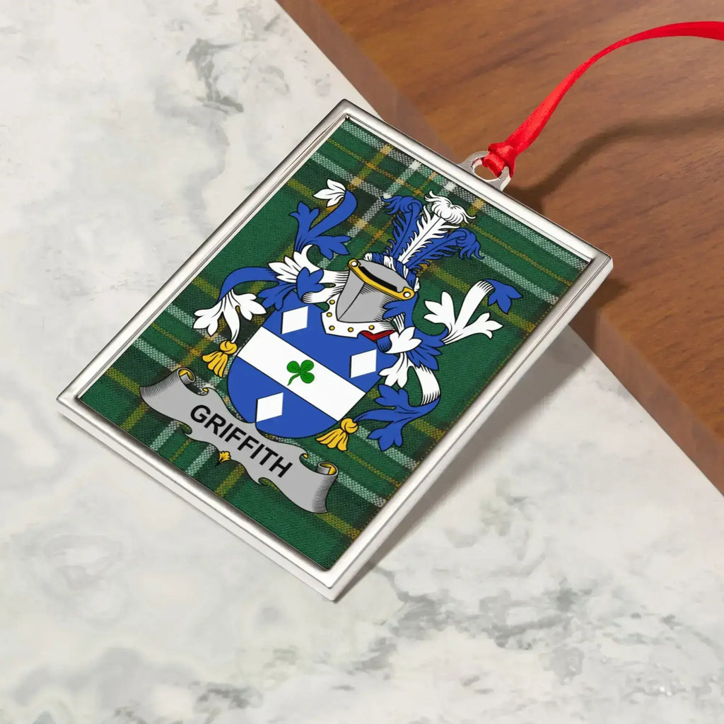 Personalized Griffith Coat of Arms Ornament product type