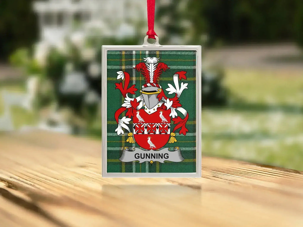 Gunning Family Crest Personalized Ornament product