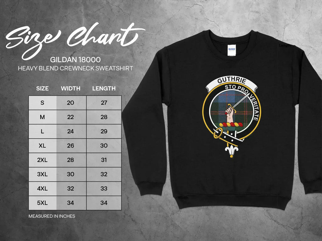 Guthrie clan crest crewneck sweatshirt — Sto Pro Veritate on cosy fleece