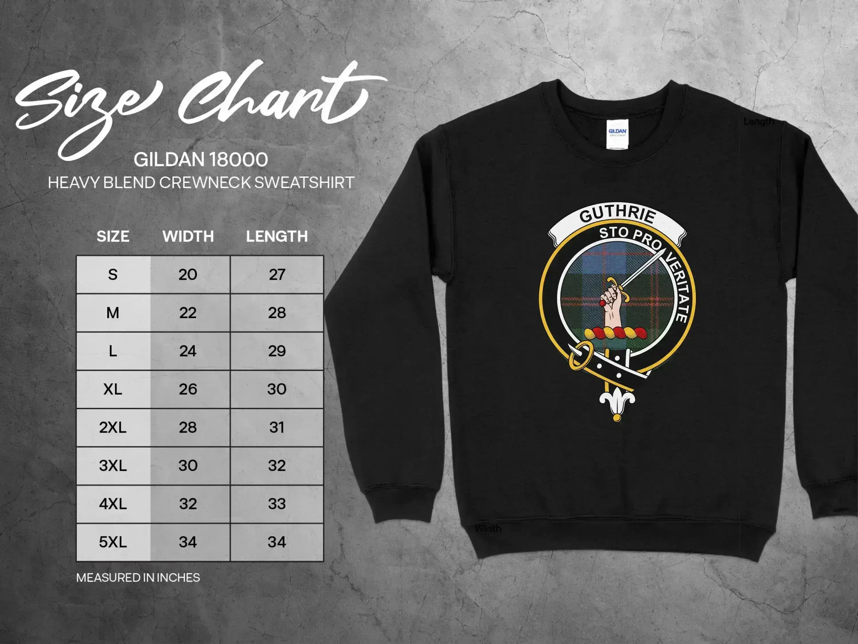 Guthrie clan crest crewneck sweatshirt — Sto Pro Veritate on cosy fleece