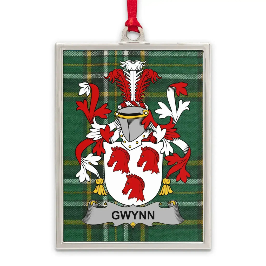 Gwynn Coat of Arms Family Crest Plaid Rectangular product