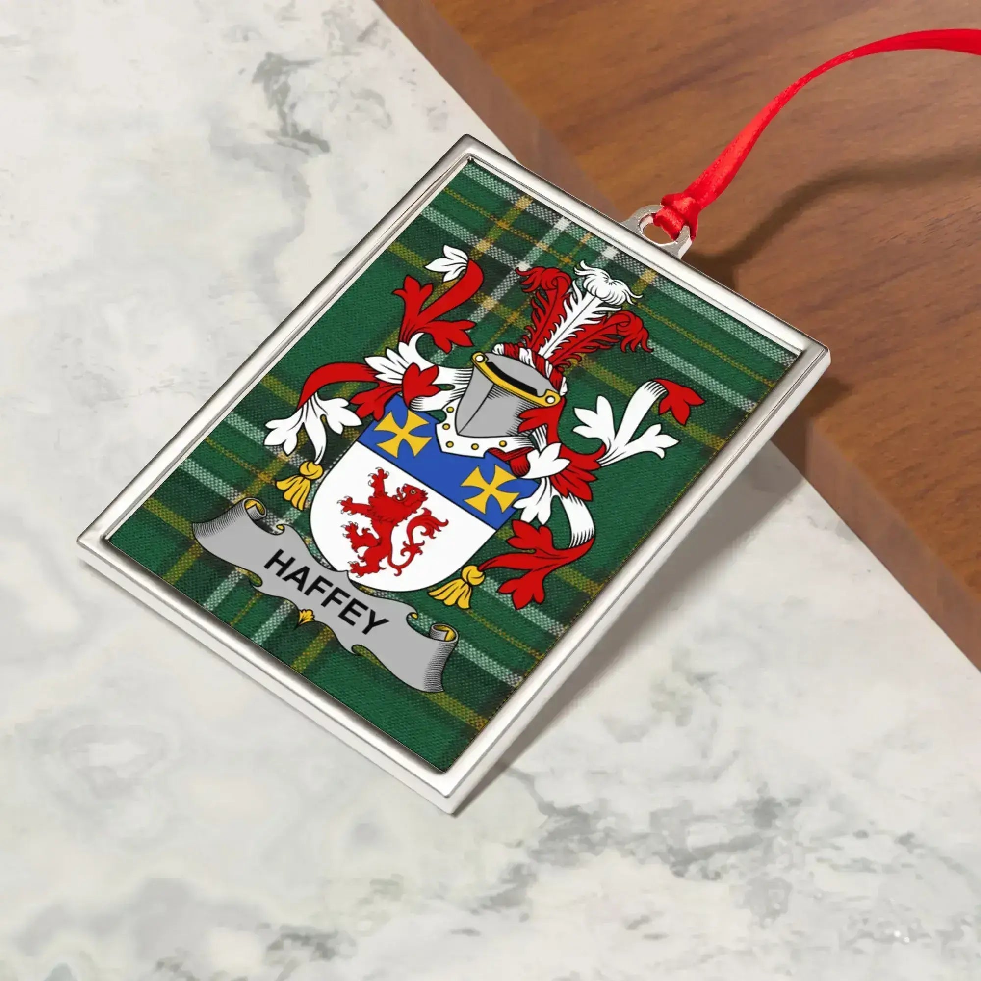 Personalized Haffey Family Crest Ornament product type