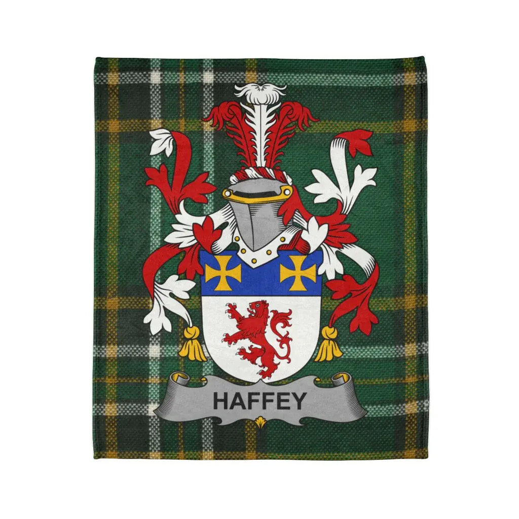 Haffey Family Crest Tartan Design Blanket for Home Decor