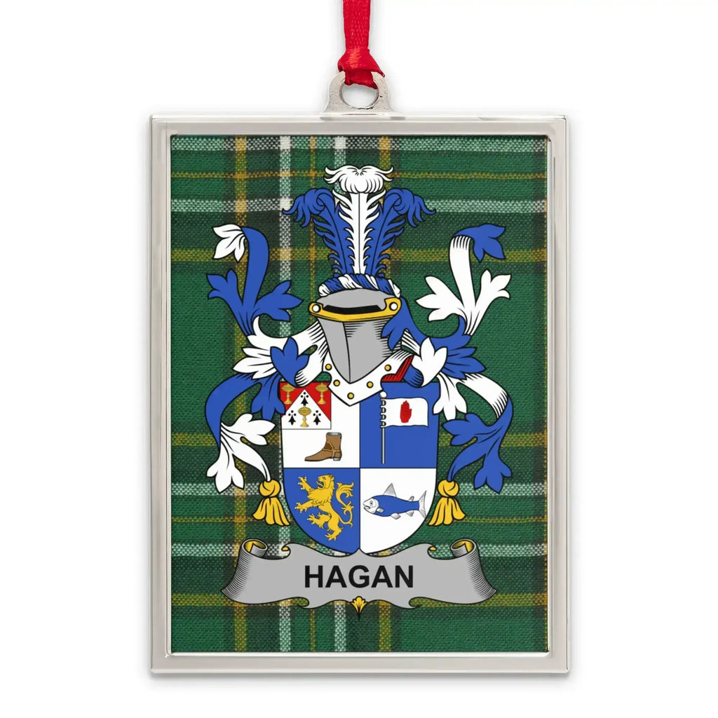 Hagan Coat of Arms Plaid Ornament Customizable product