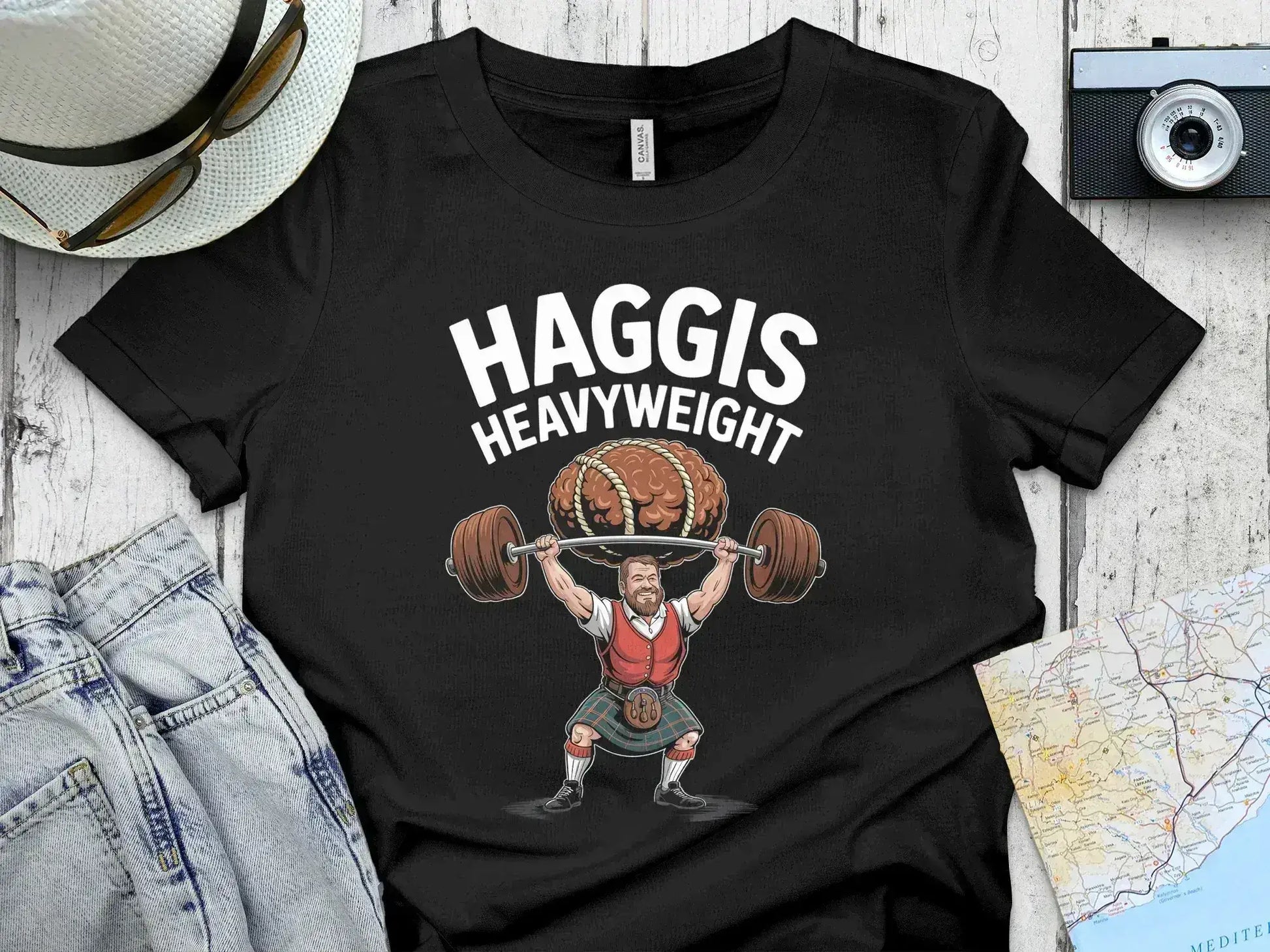 Haggis Heavyweight Weightlifting Themed Novelty Shirt product