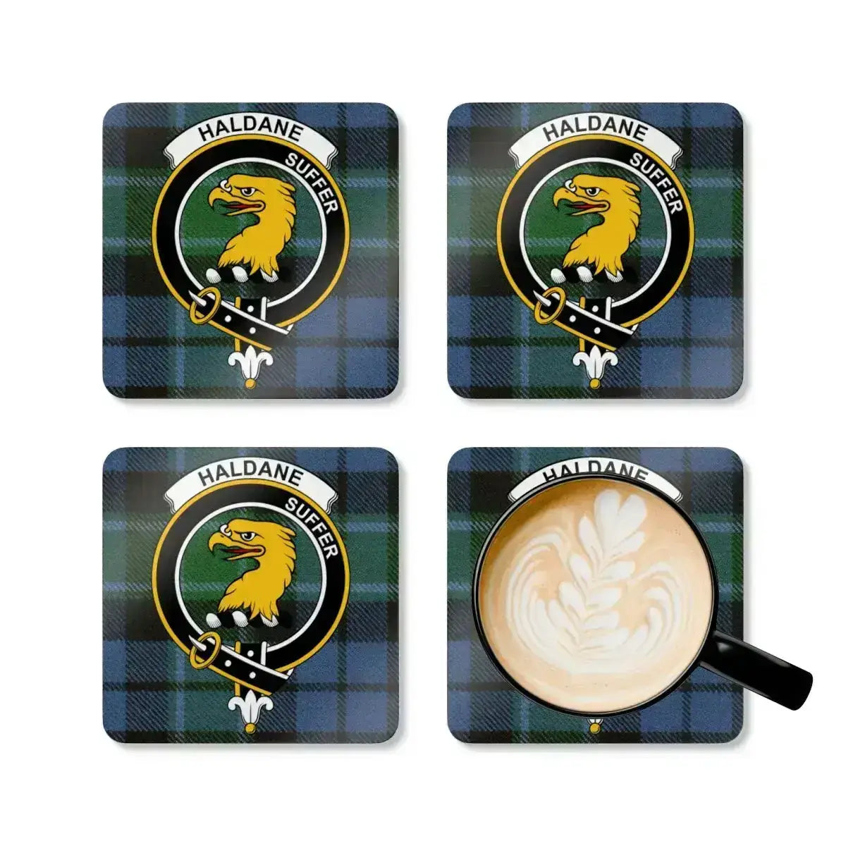 Haldane Suffer Tartan Plaid Coasters set product type