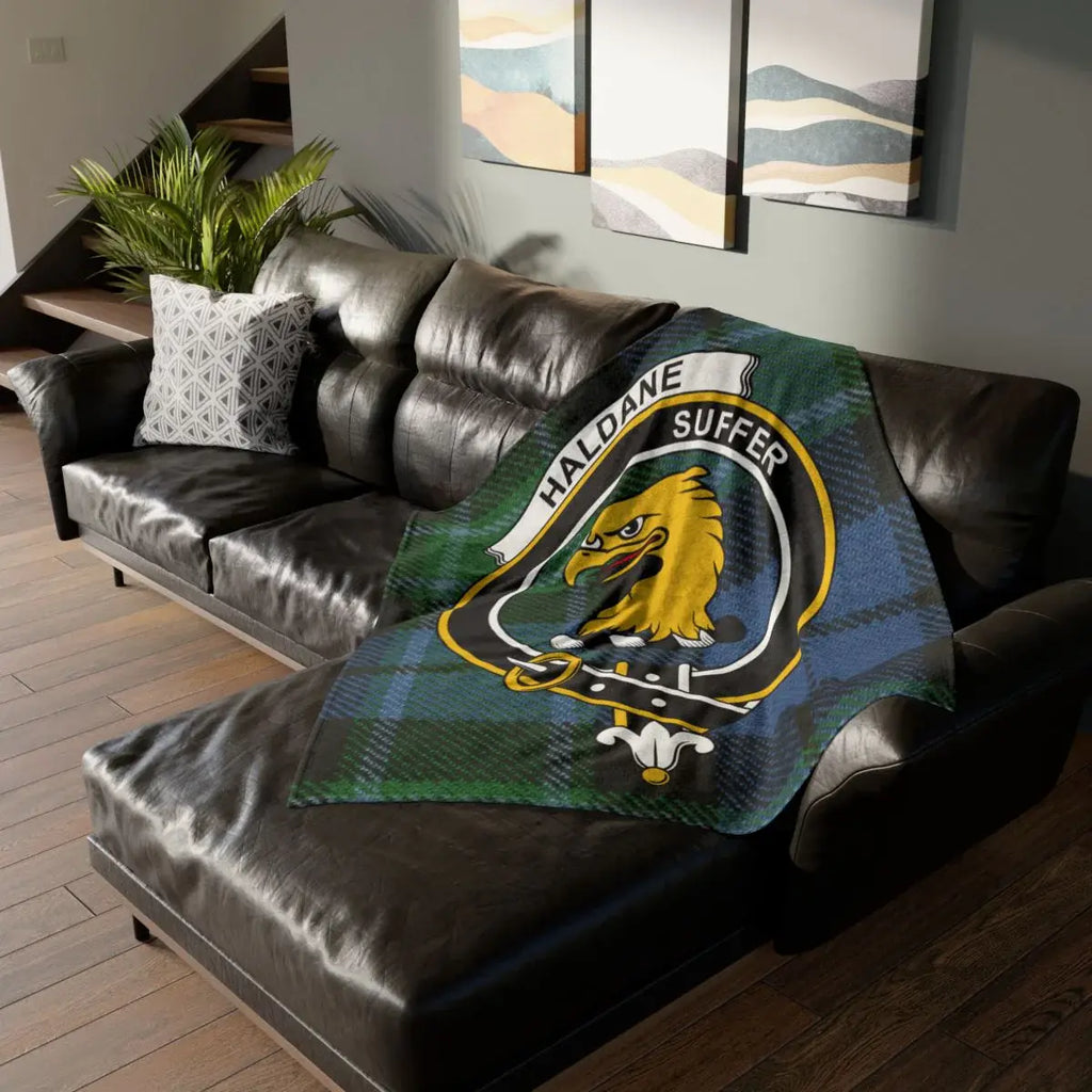 Haldane Suffer Lion Emblem Personalized Blanket