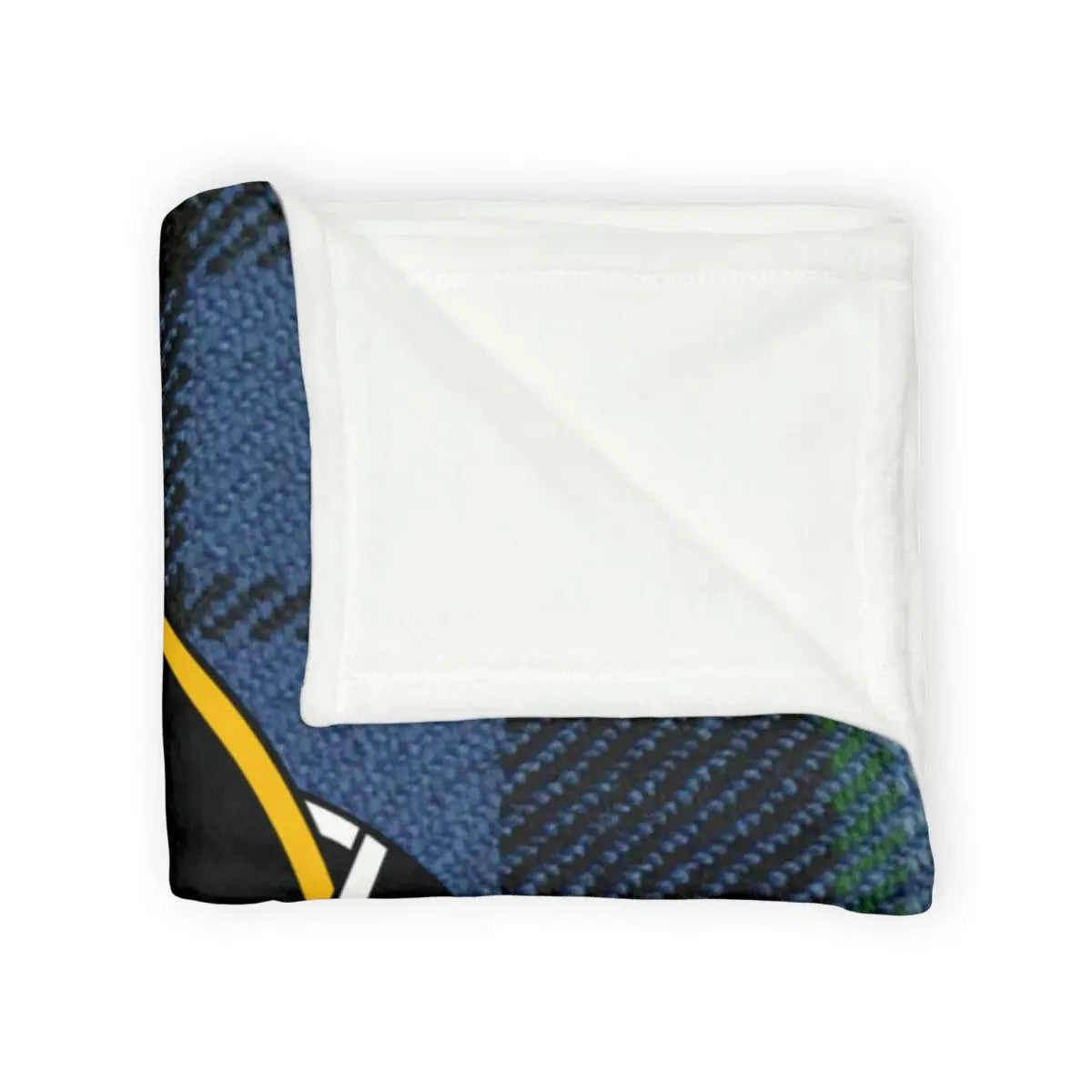 Cozy Blue and Black Patterned Blanket