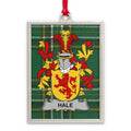 Hale Family Crest Plaid Background Hanging Ornament product