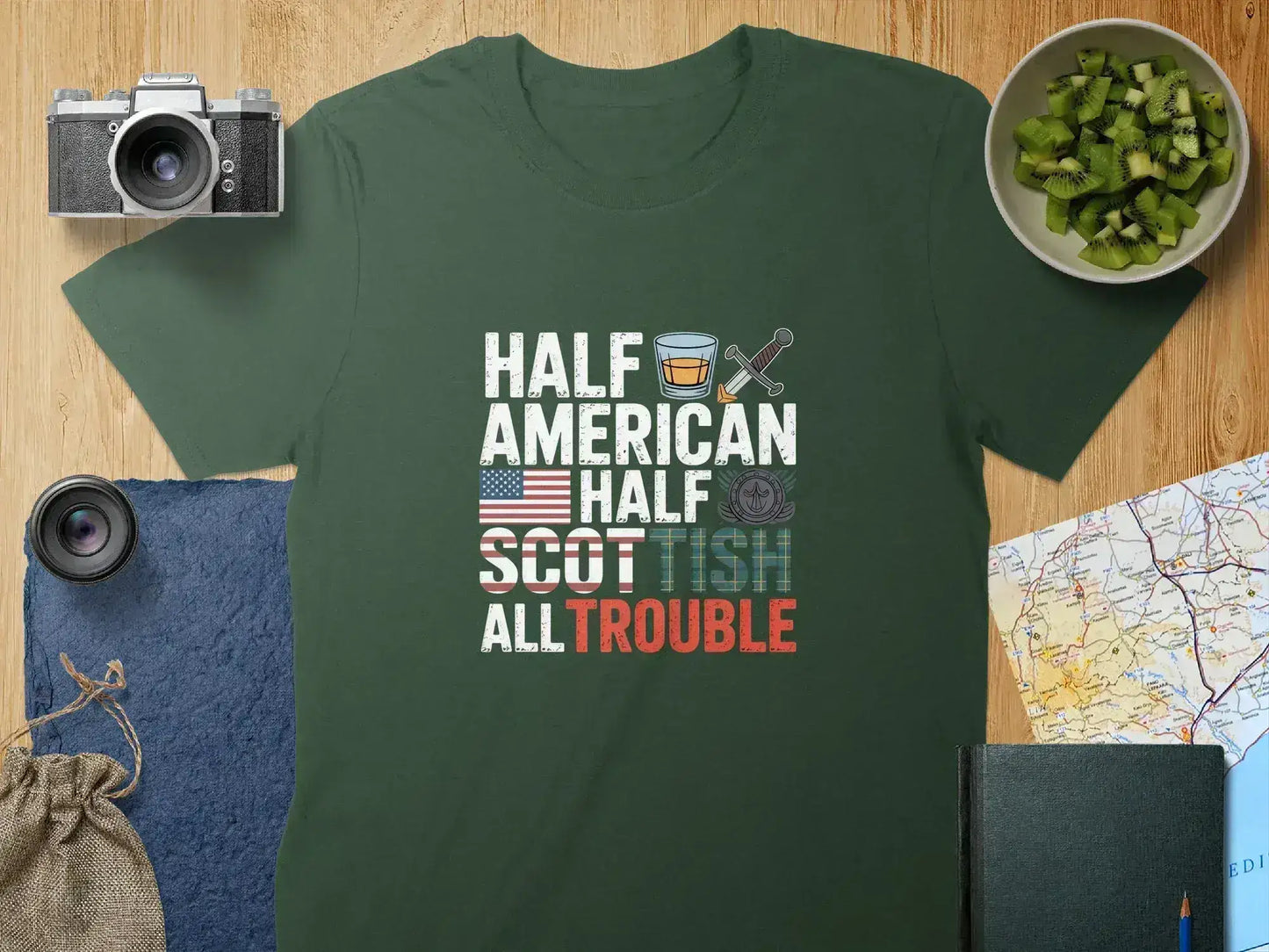 Half American Half Scottish All Trouble T-shirt product