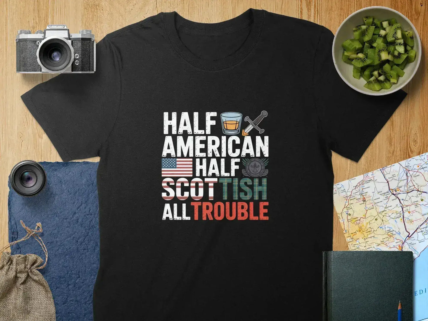 Half American Half Scottish All Trouble T-shirt product
