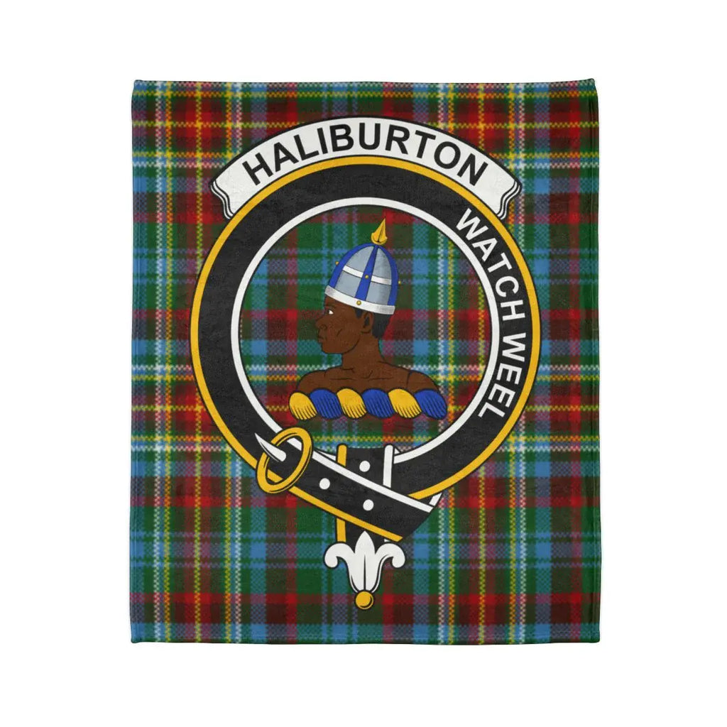 Haliburton Watch Weel Scottish Clan Tartan Blanket