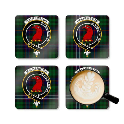 Halkeretson Tartan Plaid Design Beverage Coaster product type