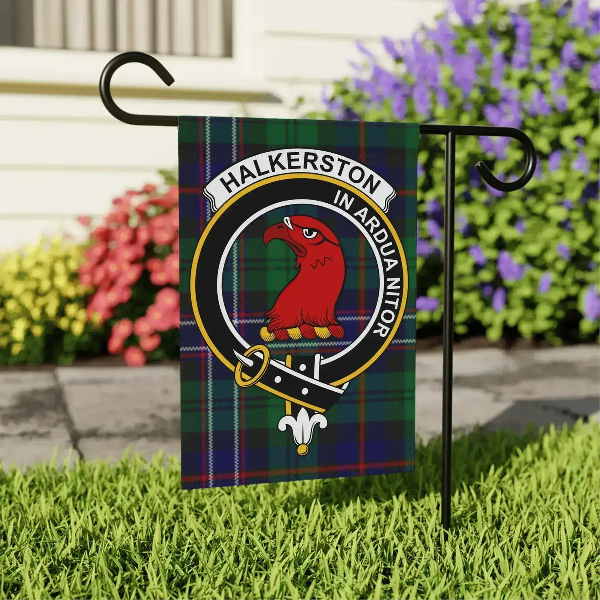 Halkerston In Ardua Nitor Garden Flag