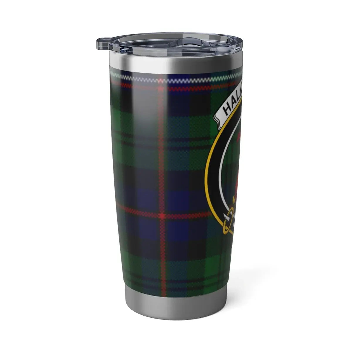 Scottish Clan Crest Green Plaid Pattern Insulated Tumbler