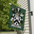 Heraldic Green Plaid Family Crest Flag product
