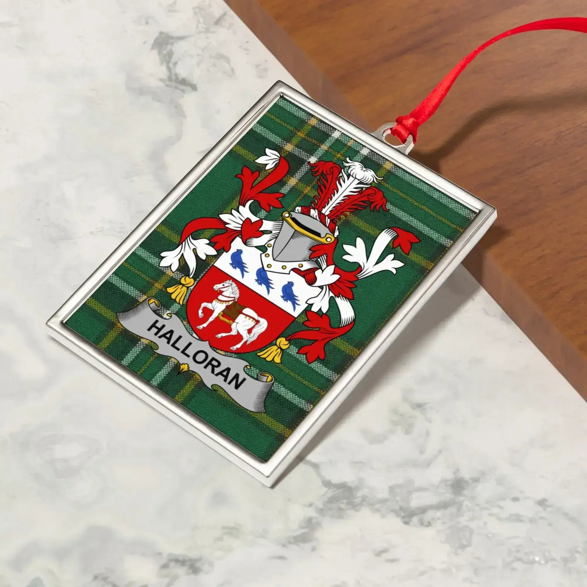Personalized Halloran Family Crest Ornament product