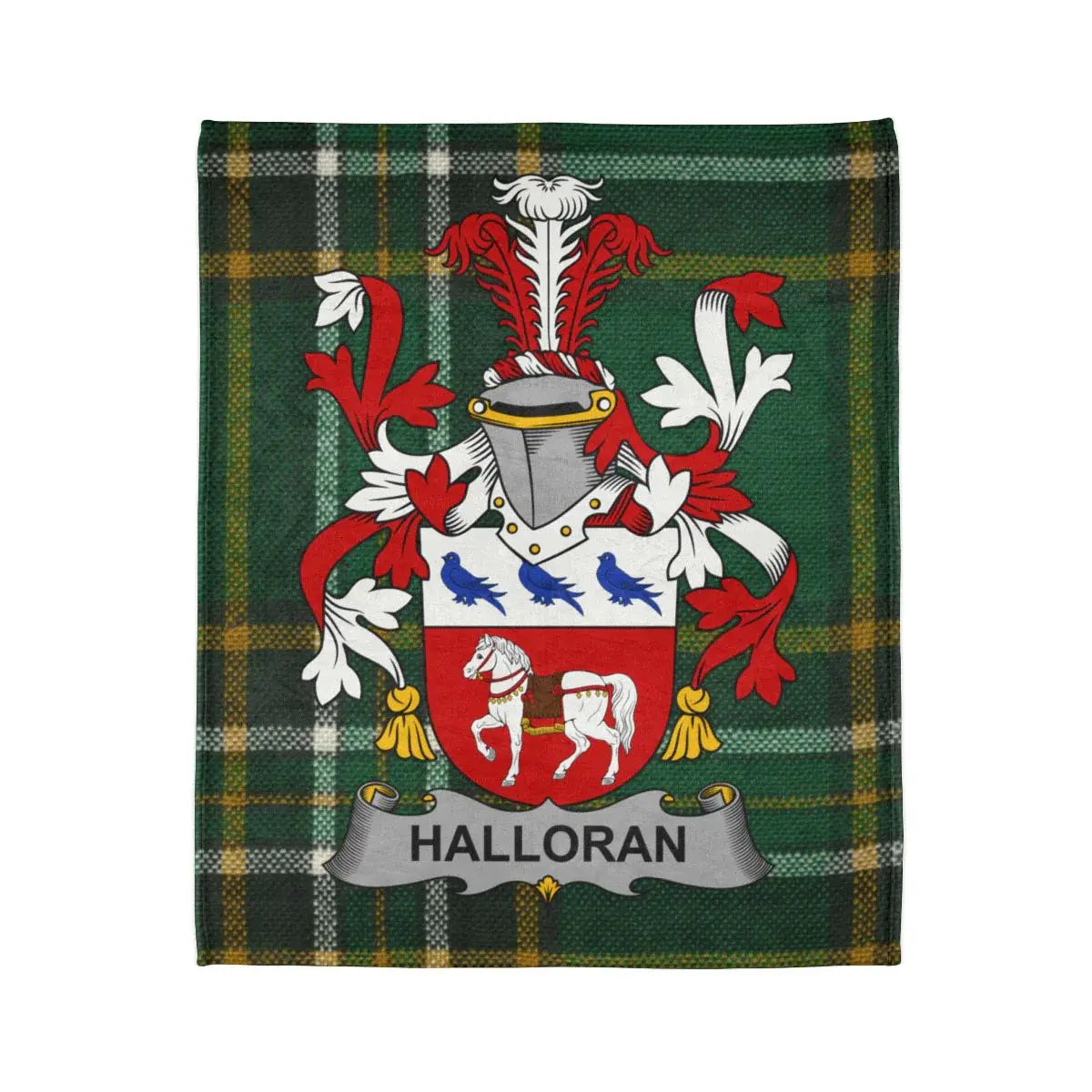 Halloran Family Crest Tartan Blanket