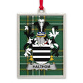 Halthom Family Crest Plaid Pattern Ornament product
