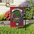 Hamilton Through outdoor decorative garden flag 24x32 inches — larger size with clan crest