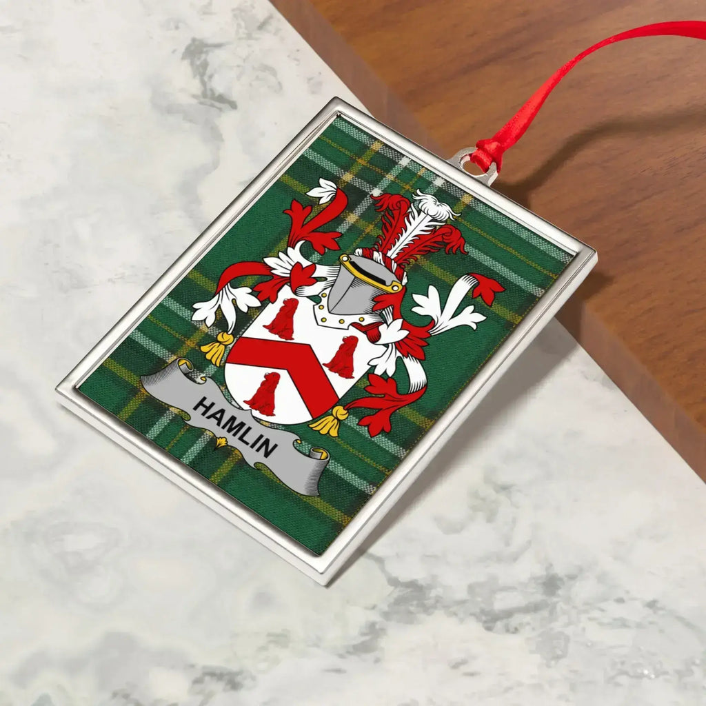 Hamlin Family Crest Plaid Pattern Hanging Rectangular product