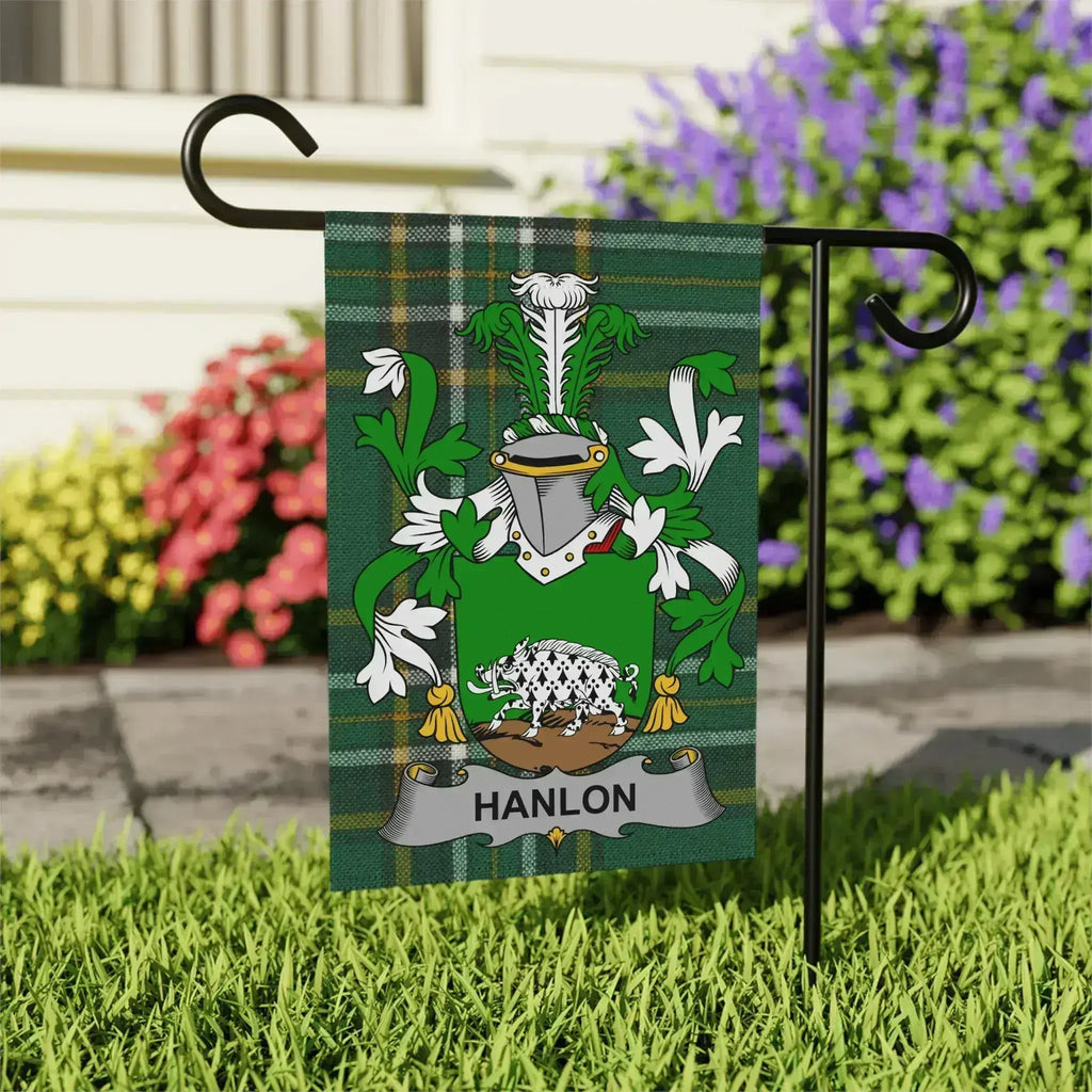 Hanlon Family Crest Garden Flag Home Décor