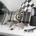 Clan Hannay crest tartan novelty license plate — clan crest and Per Ardua Ad Alta motto on 12x6 aluminium