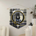 Clan Hannay crest tartan pennant — 18x21 inch polyester twill wall hanging with Per Ardua Ad Alta motto