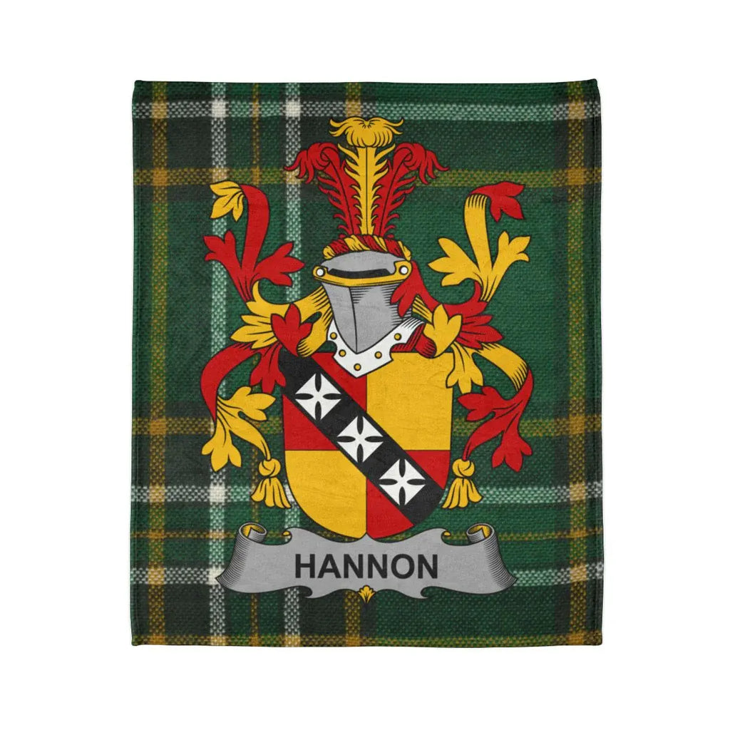 HANNON Tartan Plaid Family Crest Blanket Product