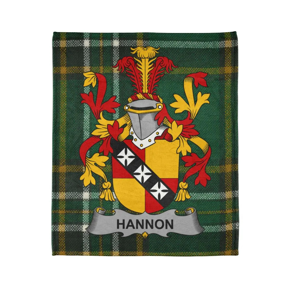 HANNON Tartan Plaid Family Crest Blanket Product