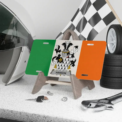 Hanson Family Coat of Arms Irish License Plate product