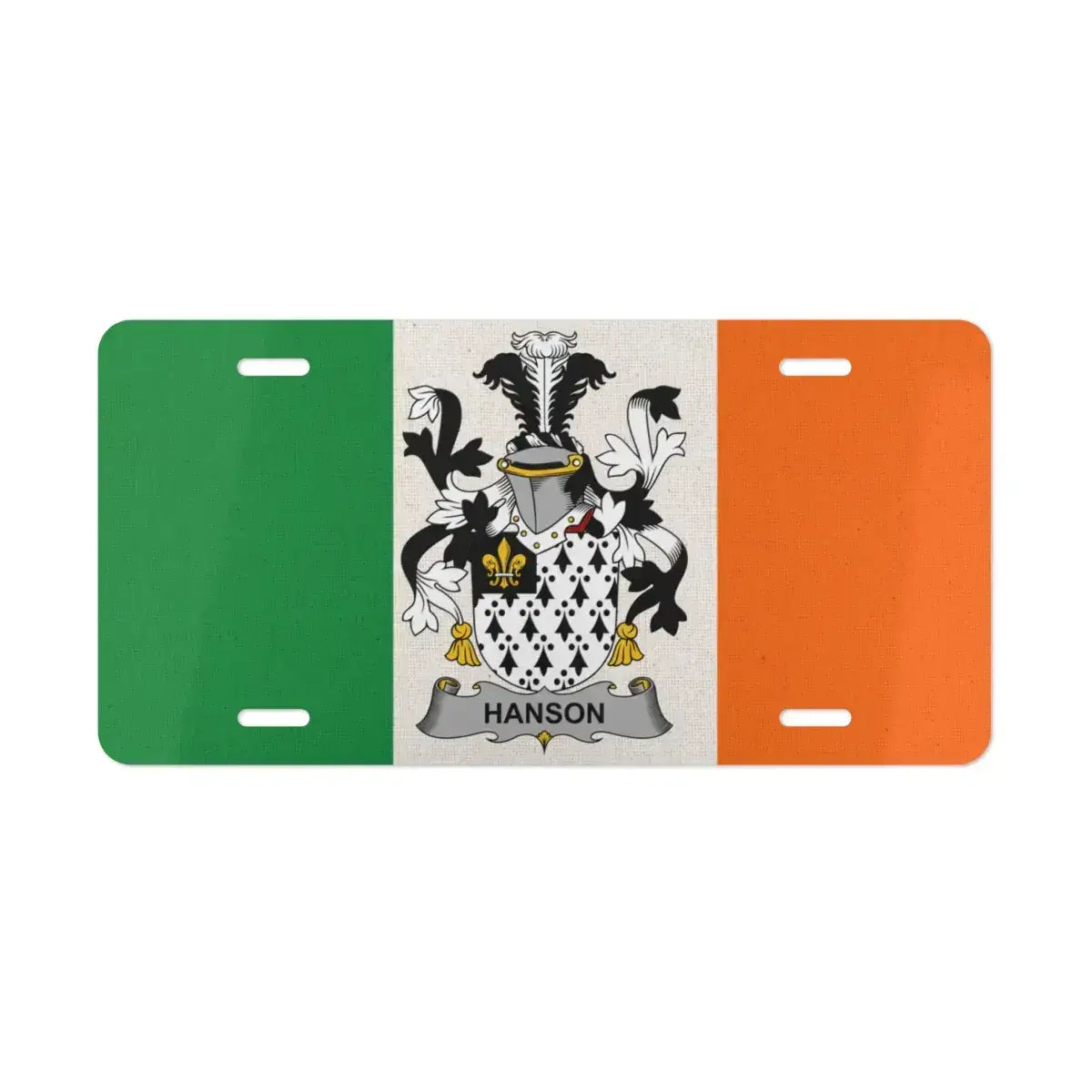 Irish Flag Hanson Family Crest License Plate product