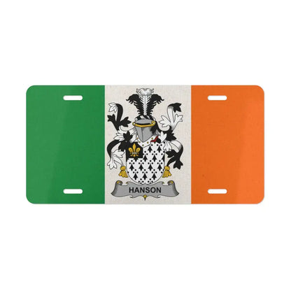 Irish Flag Hanson Family Crest License Plate product