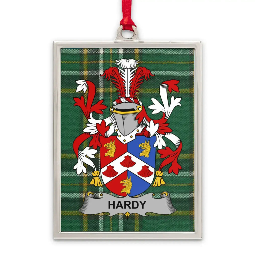 Hardy Family Crest Tartan Background Ornament product type