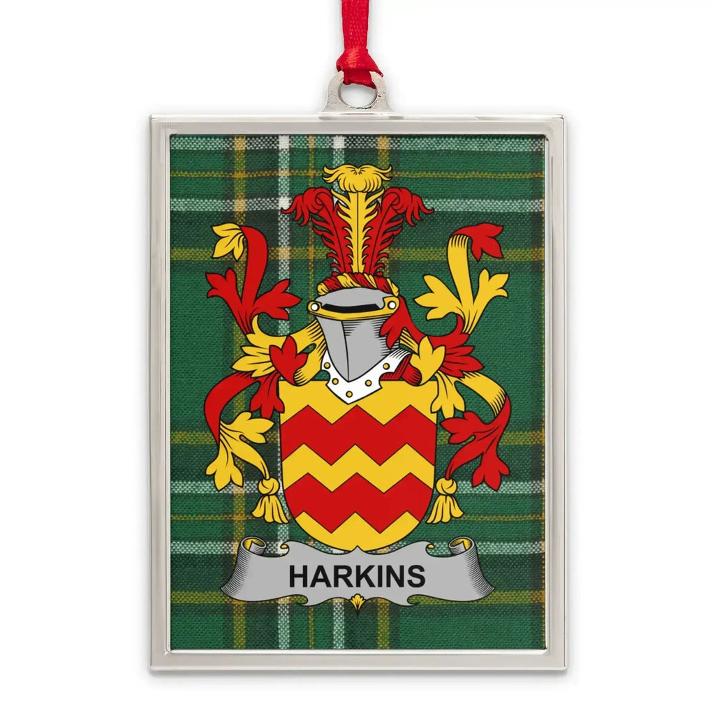 Harkins Family Crest With Tartan Design product