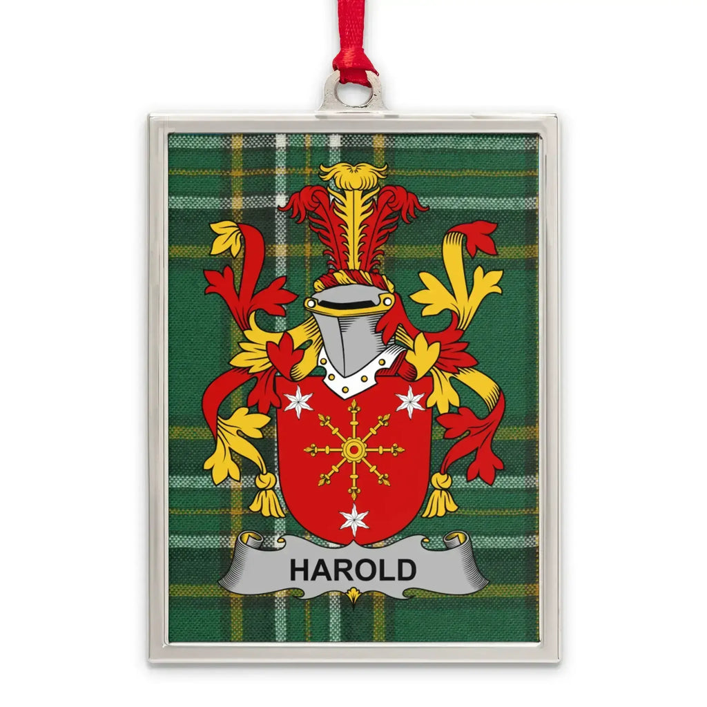 Heraldic Family Crest Plaid Background Ornament product