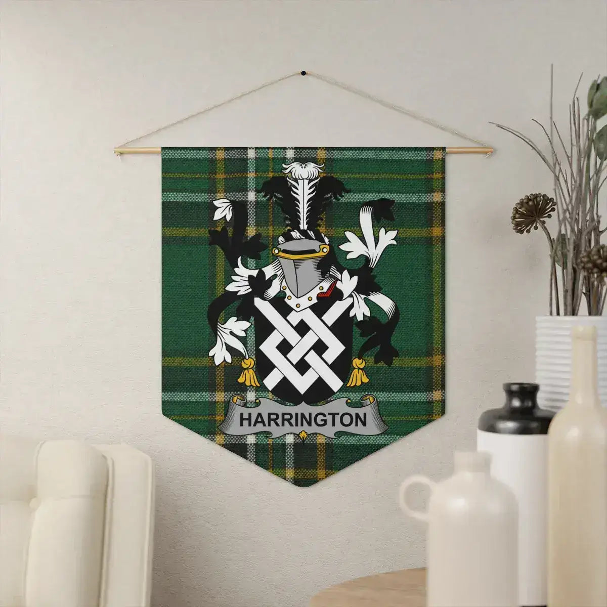 Harrington Plaid Crest Wall Banner Decor product type