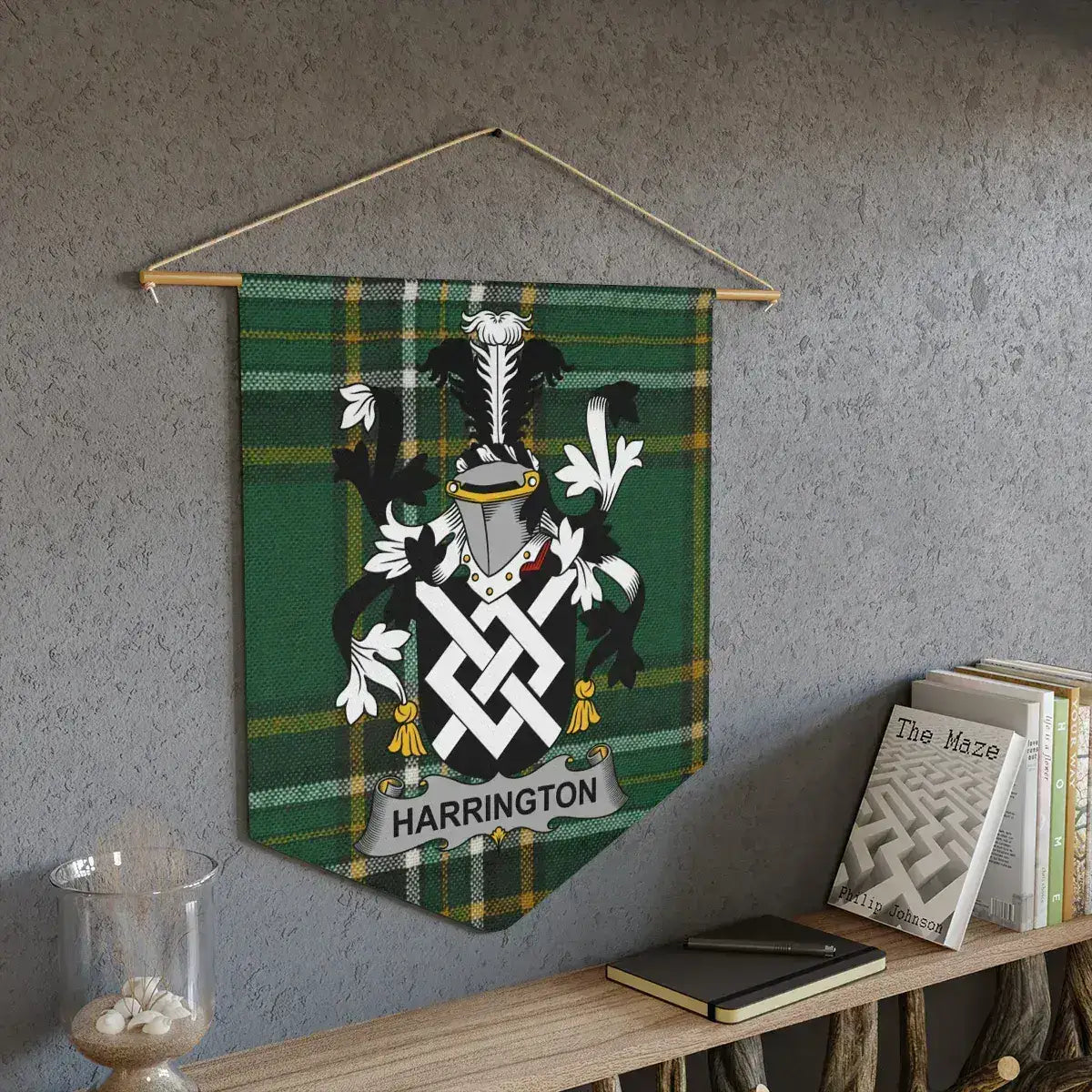 Harrington Family Plaid Crest Wall Hanging product