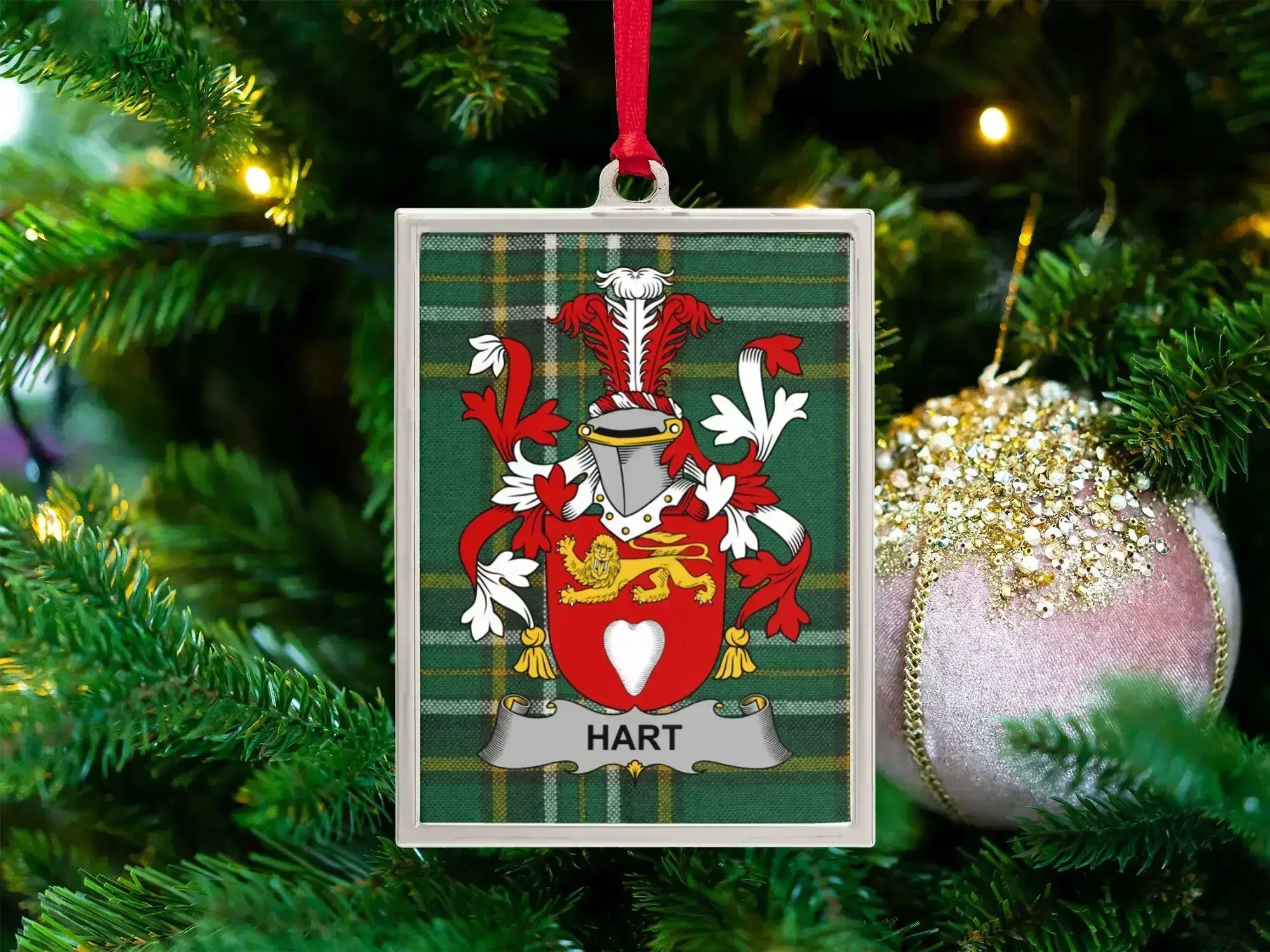 Custom Family Crest Christmas Tree Ornament product type