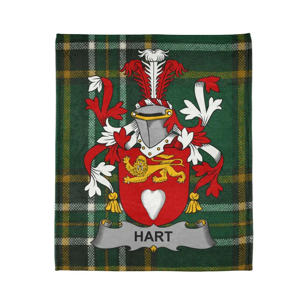 Hart Family Crest Tartan Blanket Design
