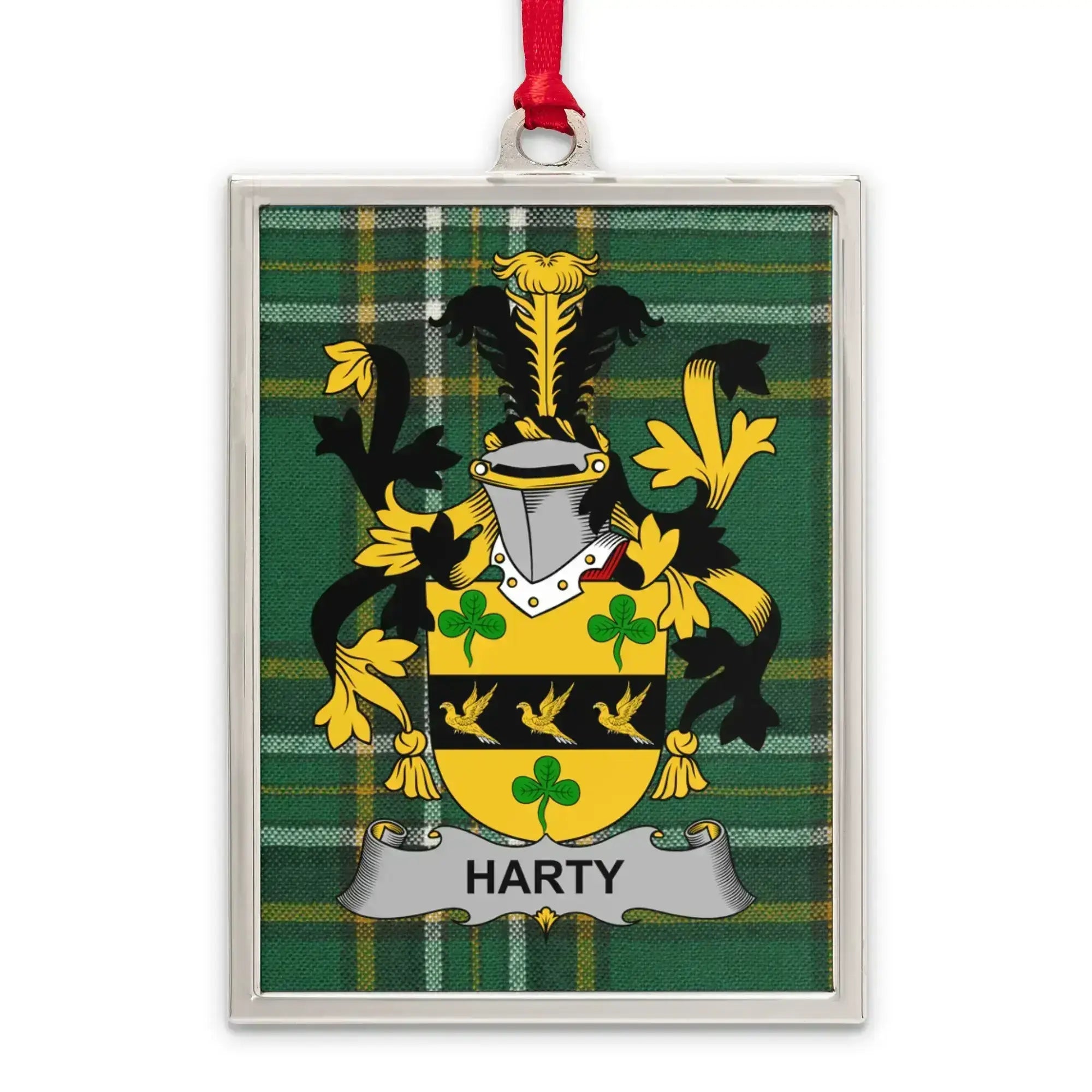 Harty Family Crest Plaid Pattern Ornament product