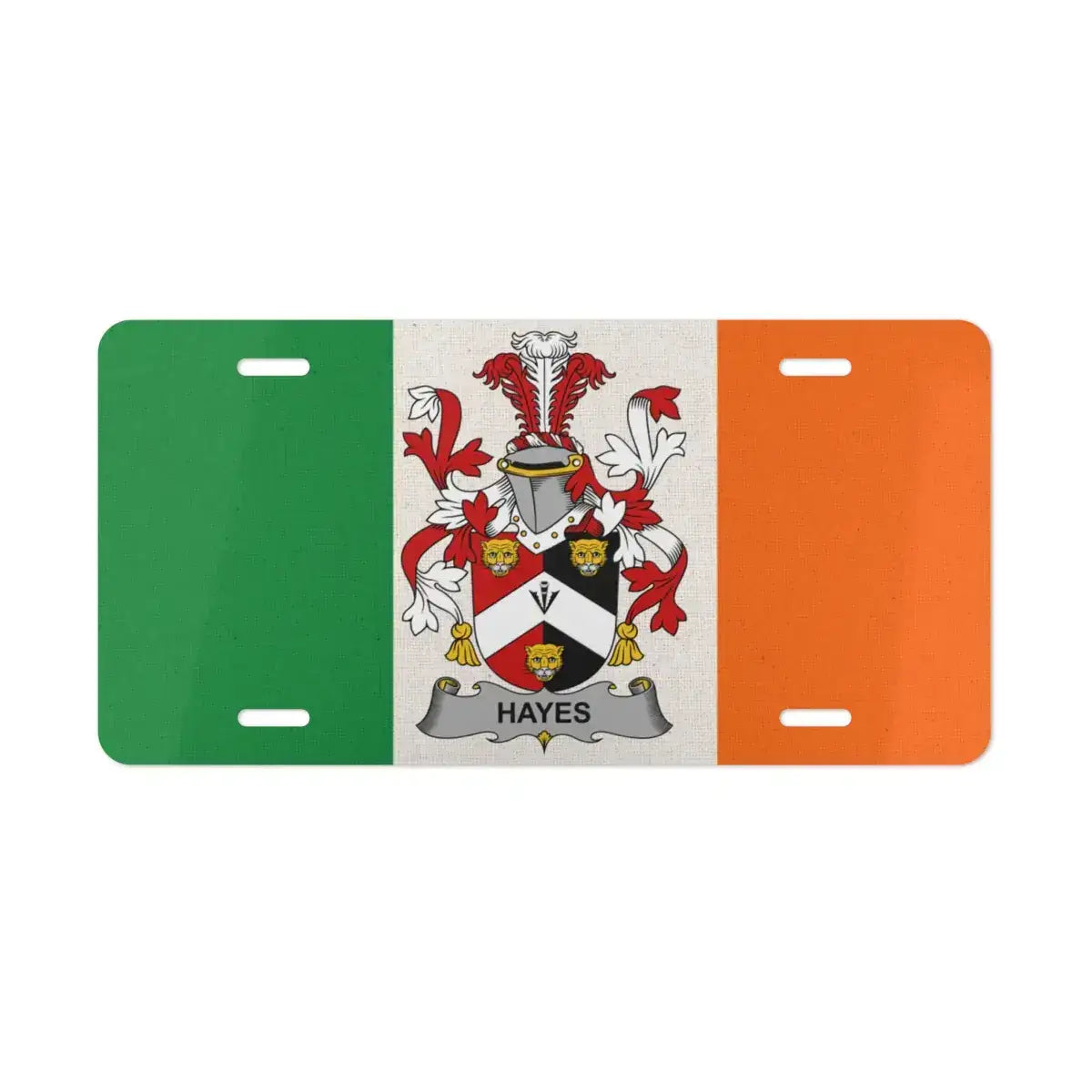 Custom Family Crest Irish Flag Novelty License Plate product