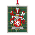 Henn Family Crest Plaid Background Hanging Ornament product