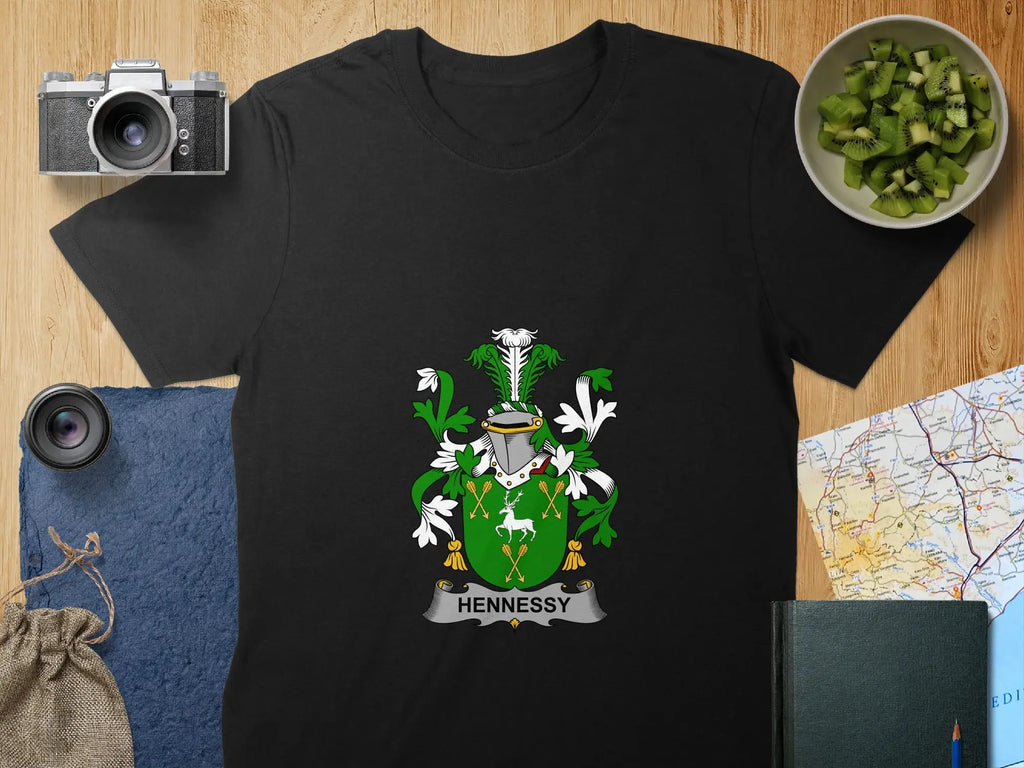 Hennessy Family Crest T-Shirt Unique Heraldry Design