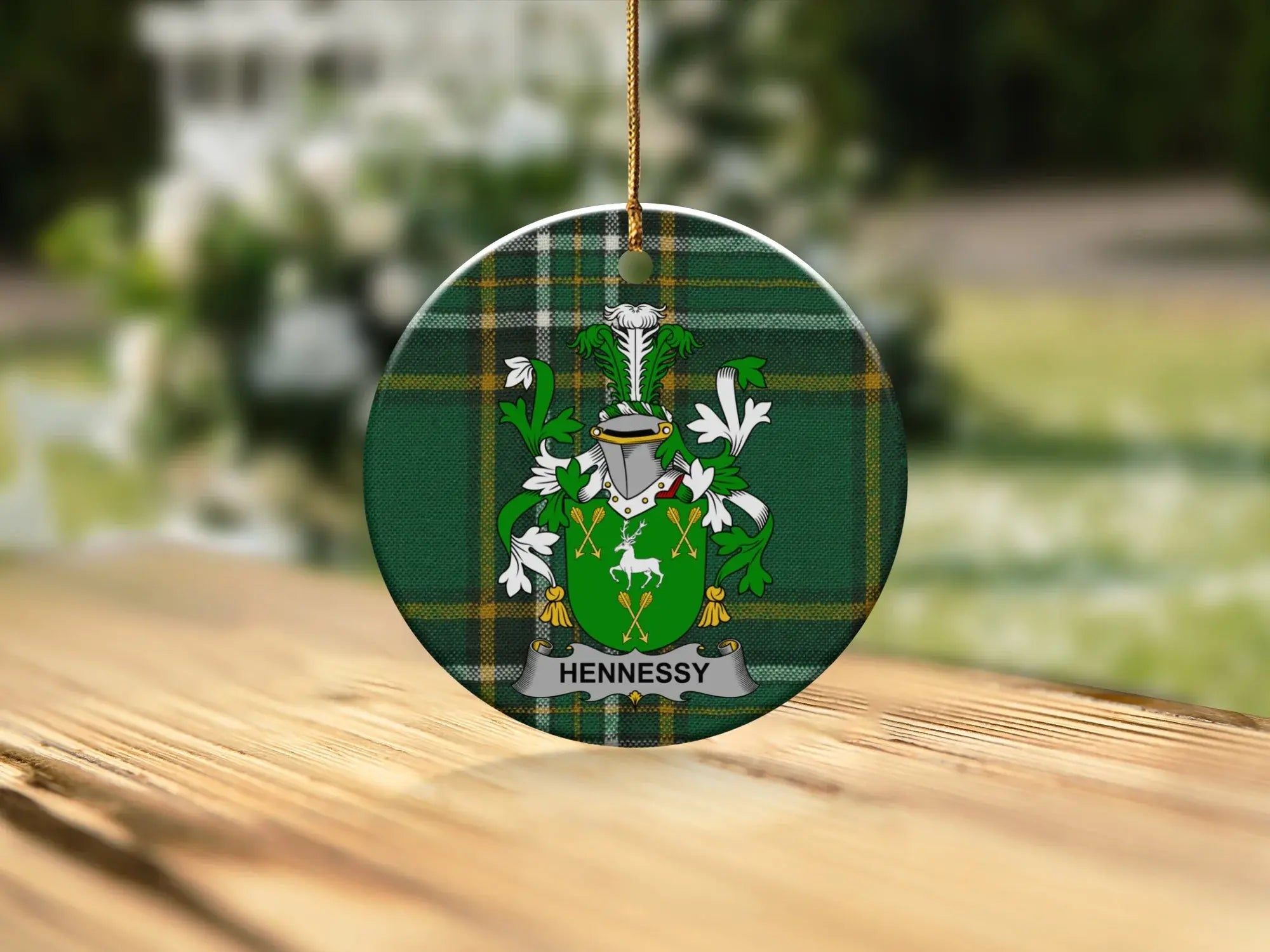 Hennessy Family Crest Round Hanging Ornament product type