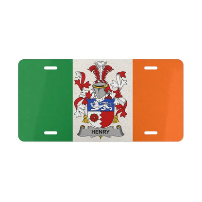 Irish Flag with Henry Coat of Arms License Plate product type