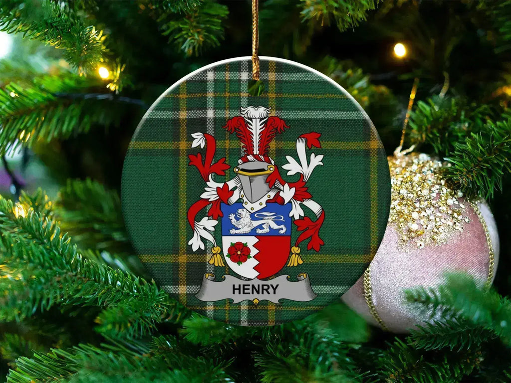 Personalized Family Crest Christmas Ornament product
