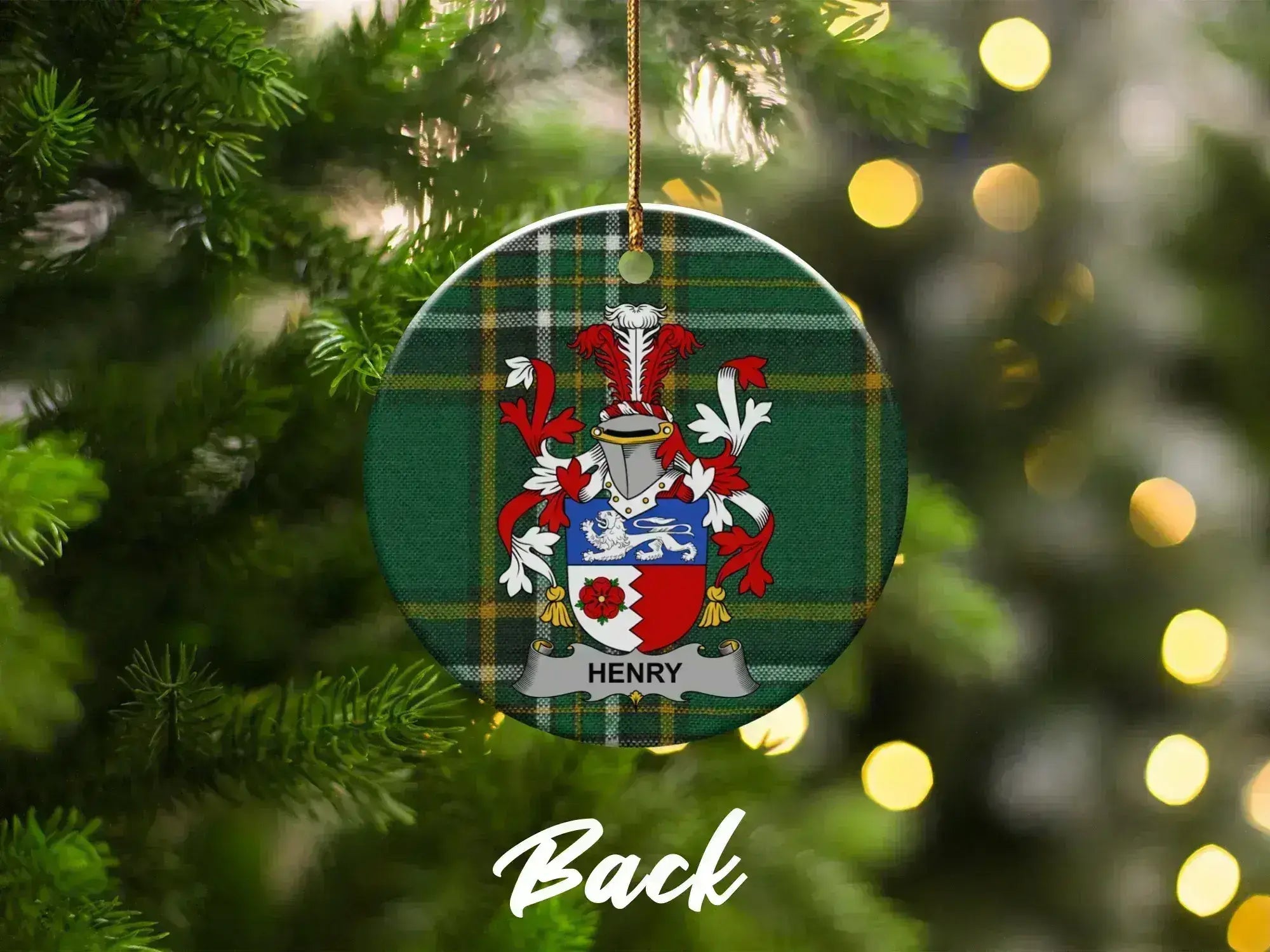 Custom Family Crest Holiday Ornament product type