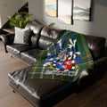 Custom Family Crest HERBERT Tartan Design Throw Blanket